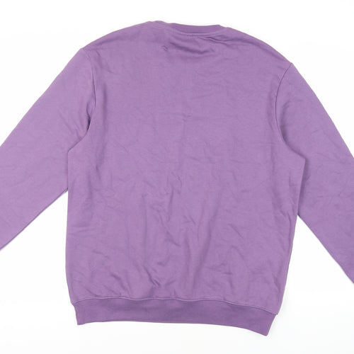 H&M Mens Purple Cotton Pullover Sweatshirt Size L