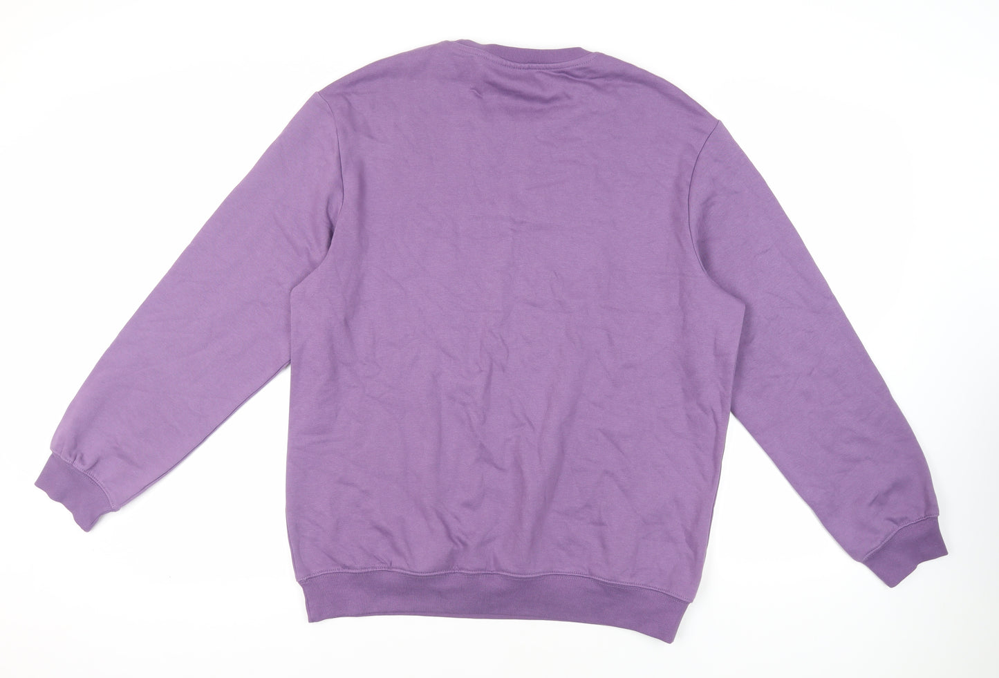 H&M Mens Purple Cotton Pullover Sweatshirt Size L