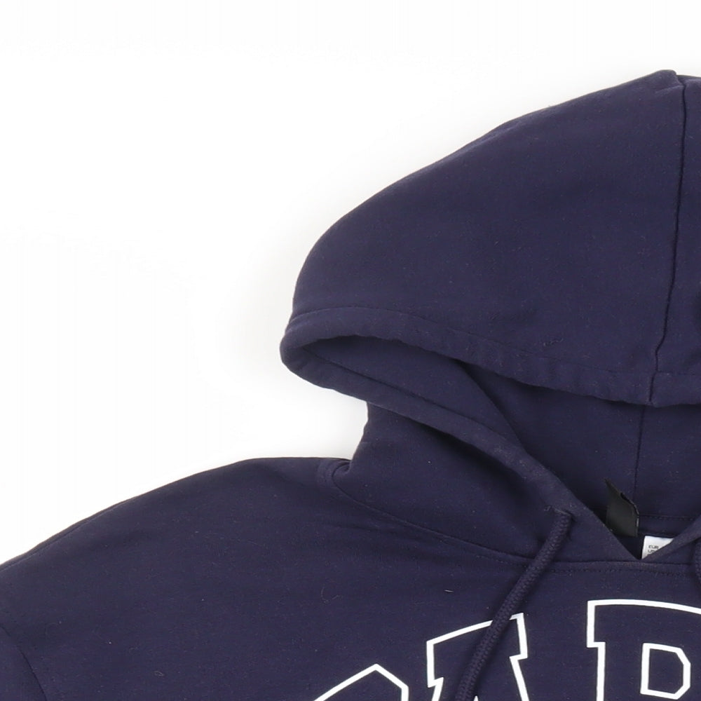 Divided by H&M Womens Blue Cotton Pullover Hoodie Size L Pullover - Paris