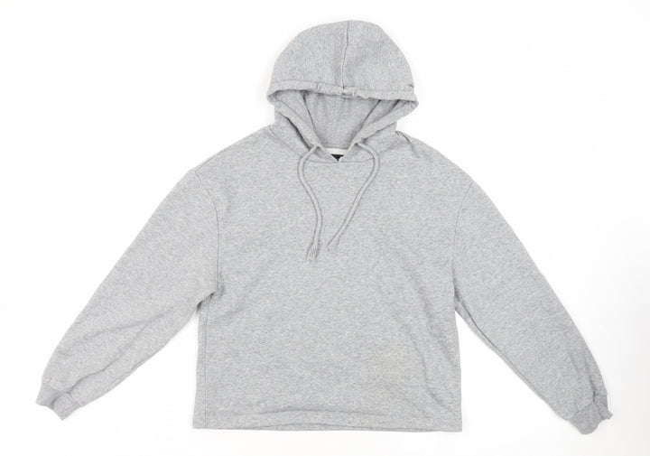 Pieces Womens Grey Cotton Pullover Hoodie Size XS Pullover