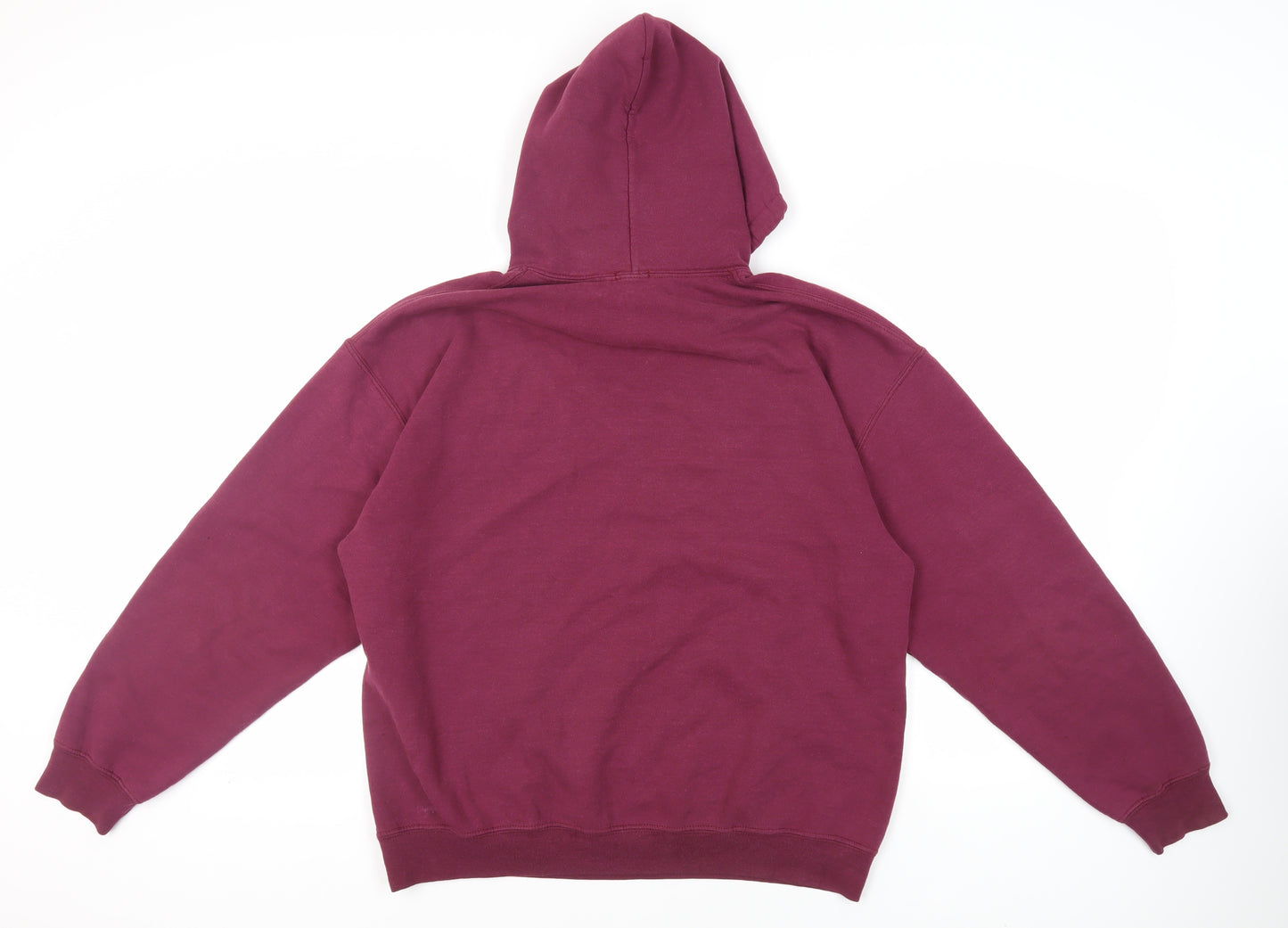 River Island Mens Purple Cotton Pullover Hoodie Size L - Pockets