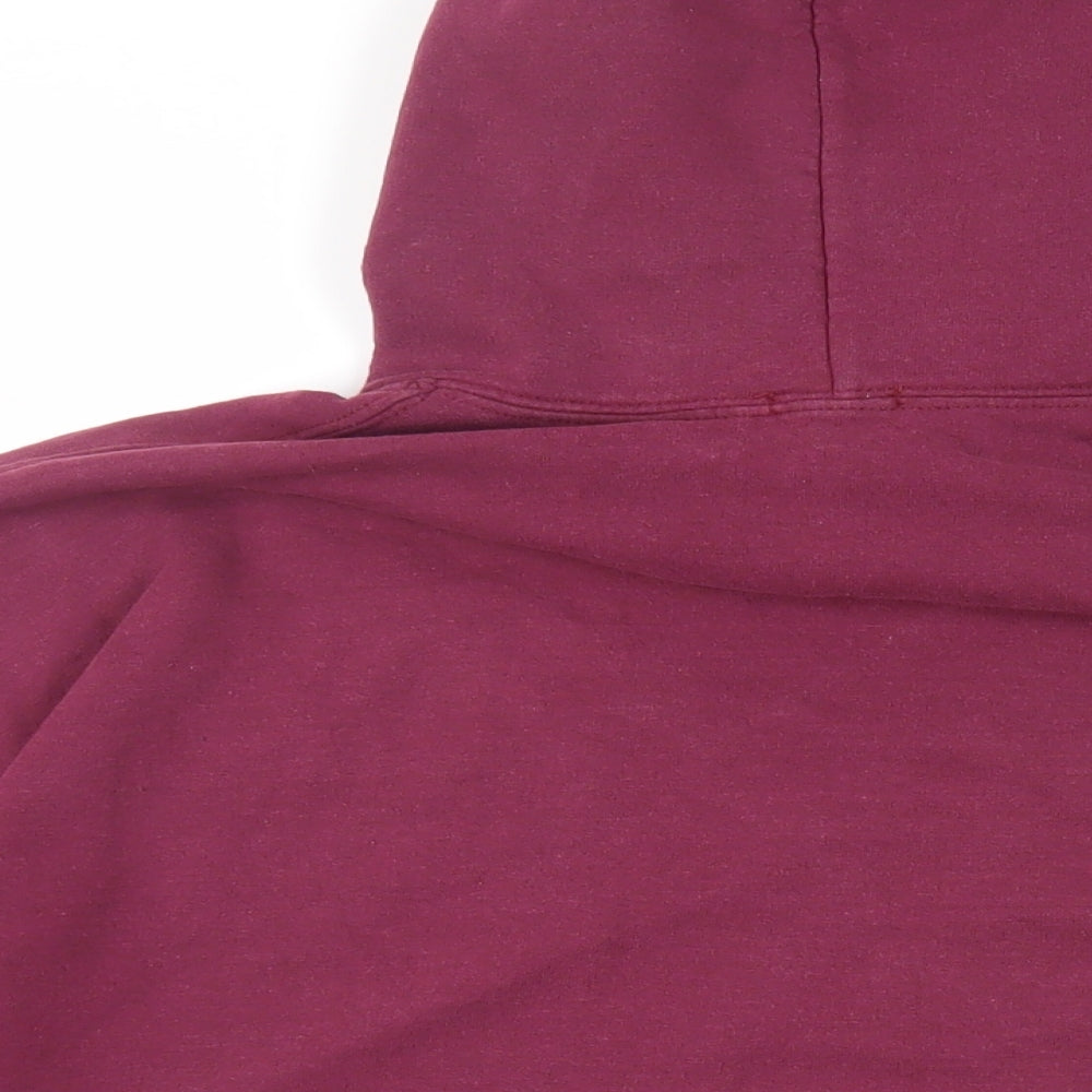 River Island Mens Purple Cotton Pullover Hoodie Size L - Pockets