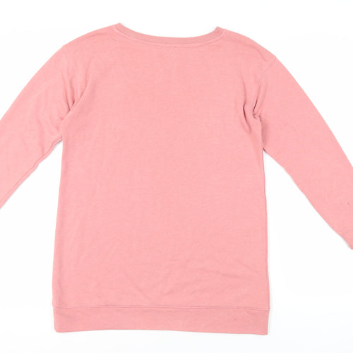 PDI Womens Pink Cotton Pullover Sweatshirt Size M Pullover
