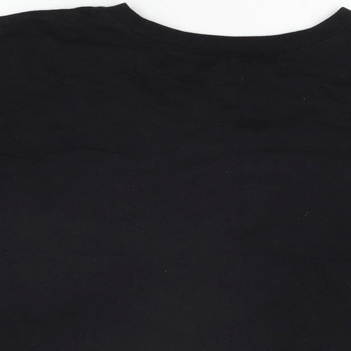Arizona Jeans Womens Black Striped Cotton Basic T-Shirt Size 2XL Round Neck