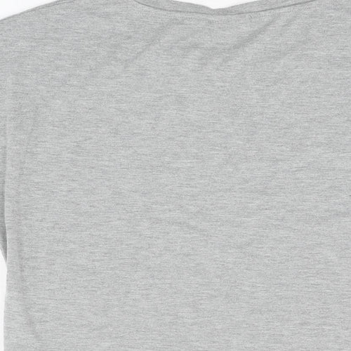 b.young Womens Grey Viscose Basic T-Shirt Size XS Round Neck - NYC Motorcycle Club