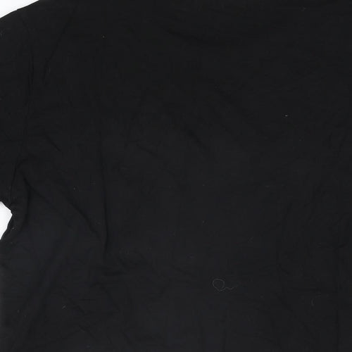 Boohoo Womens Black Viscose Basic T-Shirt Size 10 Round Neck - Bride's Squad