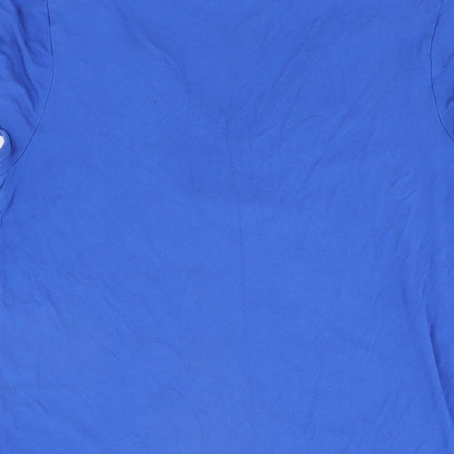 Debenhams Womens Blue Viscose Basic T-Shirt Size 14 V-Neck