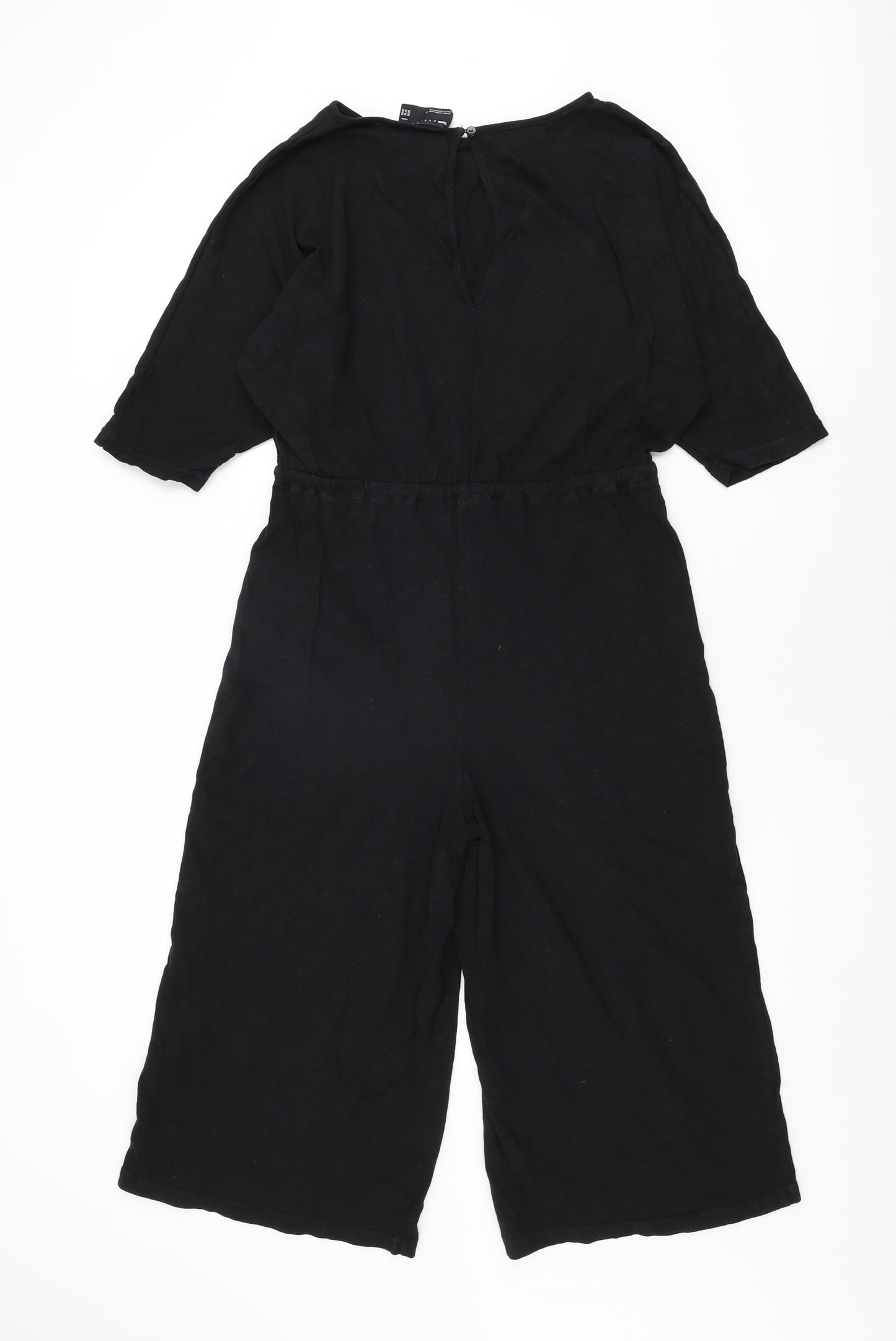 ASOS Womens Black Cotton Jumpsuit One-Piece Size 8 L19 in Drawstring