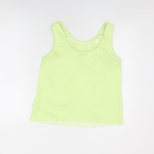 NEXT Womens Green Floral Cotton Basic T-Shirt Size 14 Round Neck