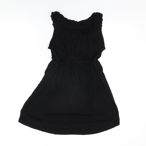 H&M Womens Black Viscose Basic T-Shirt Size M Scoop Neck