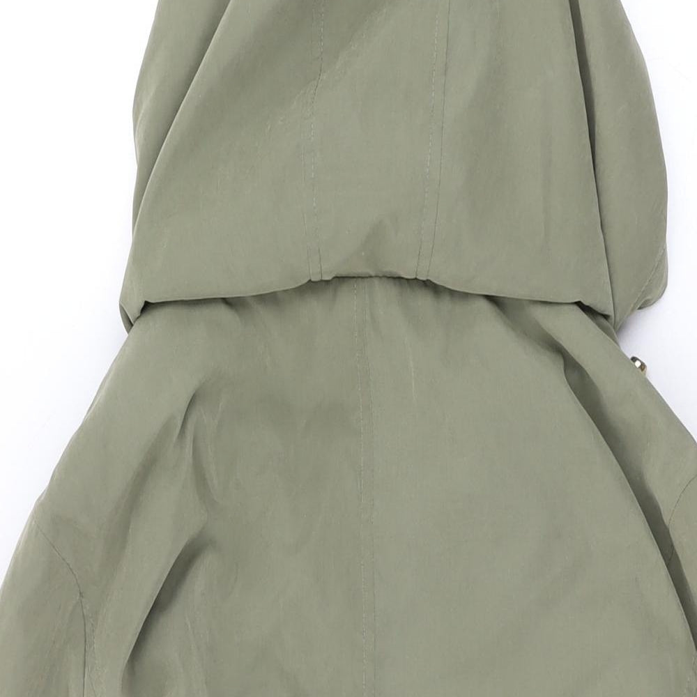 M&Co Womens Green Overcoat Coat Size 18 Zip