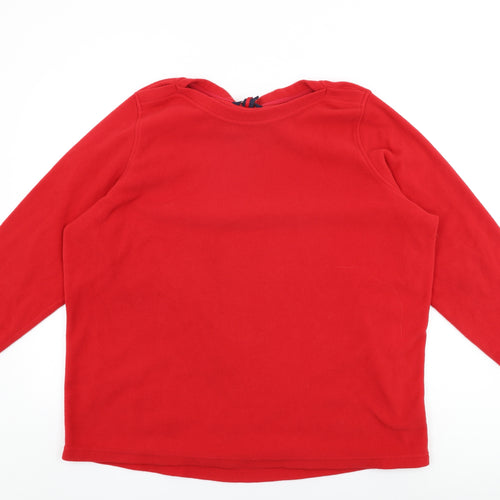 Lands' End Womens Red Polyester Basic T-Shirt Size 24 Round Neck - Size 24-26