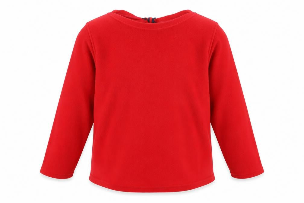 Front view of Lands' End women’s red polyester basic t-shirt, size UK 24, round neck -, size UK 24-26