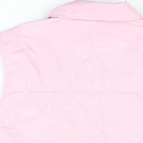 H&M Womens Pink Polyester Basic Button-Up Size S Collared