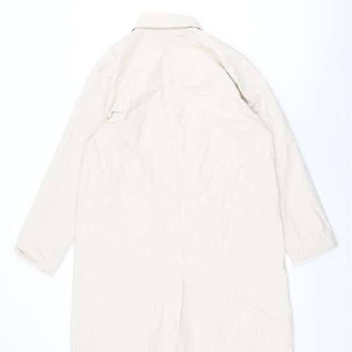 Marks and Spencer Womens Beige Overcoat Coat Size 14 Button