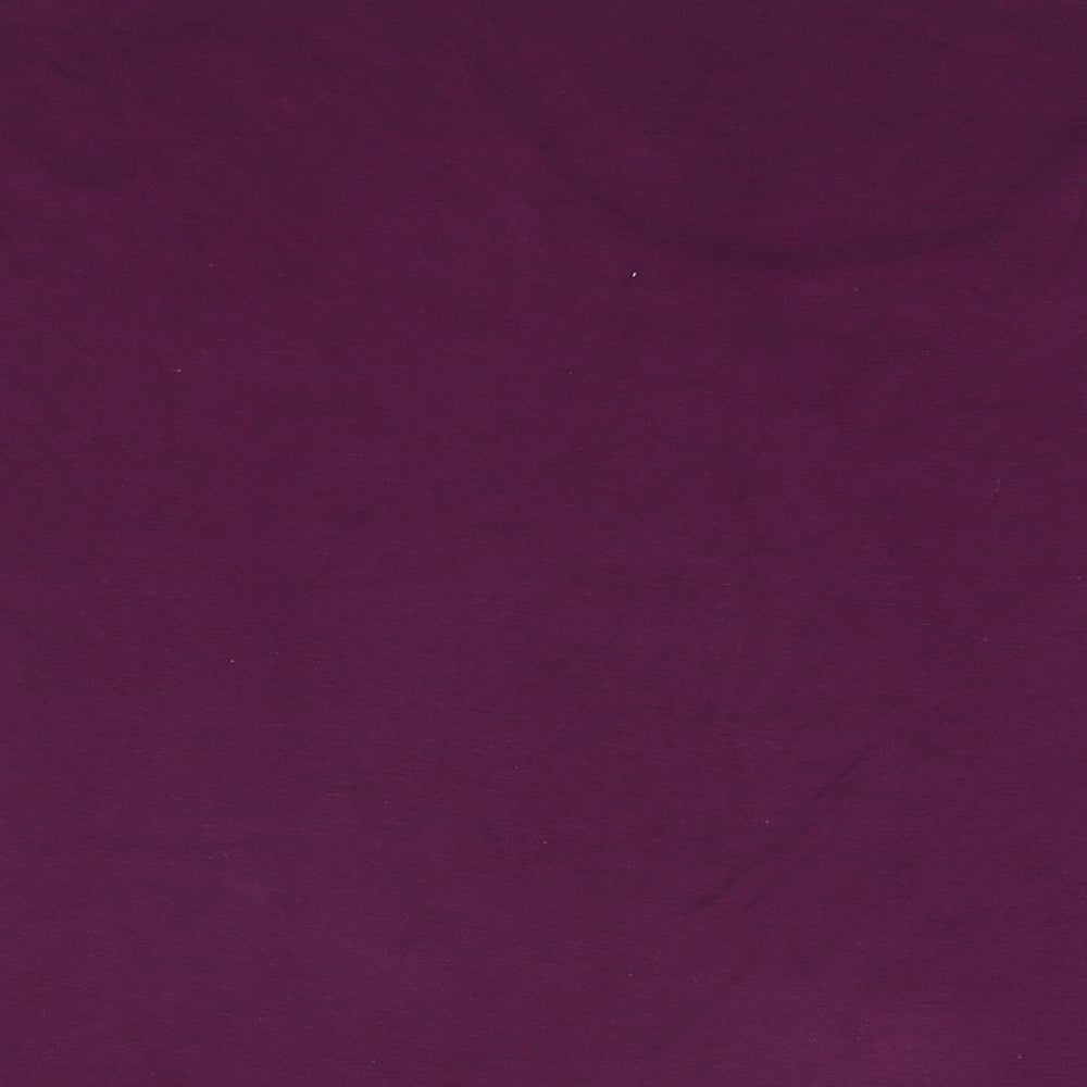 David Emanuel Womens Purple Geometric Viscose Basic T-Shirt Size 20 Round Neck