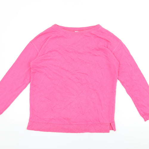 John Lewis Womens Pink Cotton Pullover Sweatshirt Size 10 Pullover