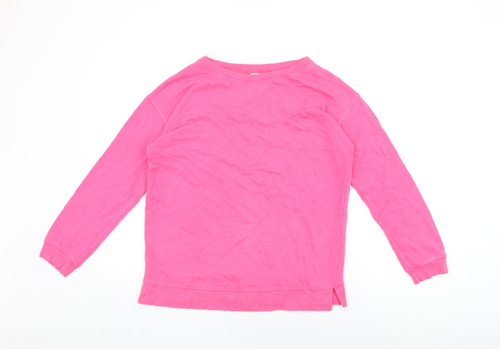 John Lewis Womens Pink Cotton Pullover Sweatshirt Size 10 Pullover