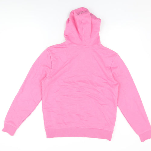 Marks and Spencer Womens Pink Cotton Pullover Hoodie Size XS Pullover