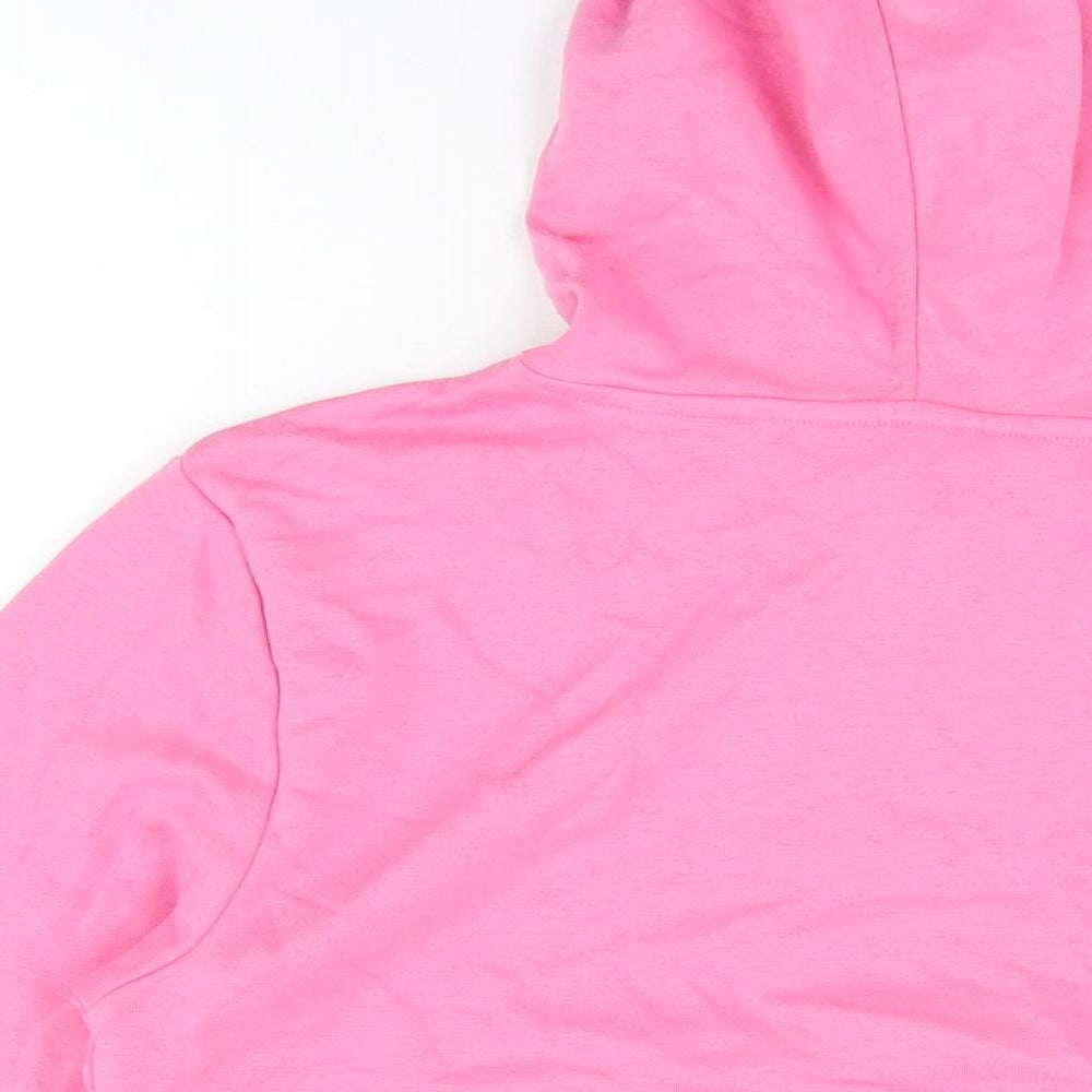 Marks and Spencer Womens Pink Cotton Pullover Hoodie Size XS Pullover