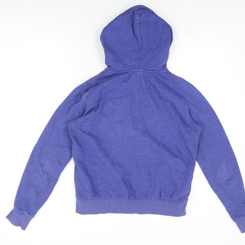 H&M Womens Blue Cotton Full Zip Hoodie Size M Zip