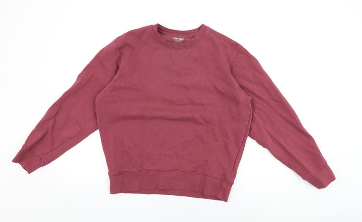 John Lewis Womens Red Cotton Pullover Sweatshirt Size S Pullover