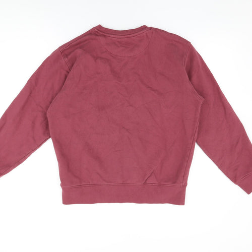 John Lewis Womens Red Cotton Pullover Sweatshirt Size S Pullover