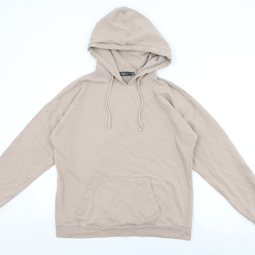 Missguided Womens Beige Cotton Pullover Hoodie Size M Pullover