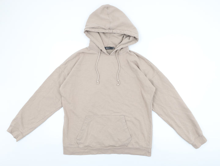 Missguided Womens Beige Cotton Pullover Hoodie Size M Pullover