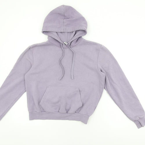 H&M Womens Purple Cotton Pullover Hoodie Size S Pullover