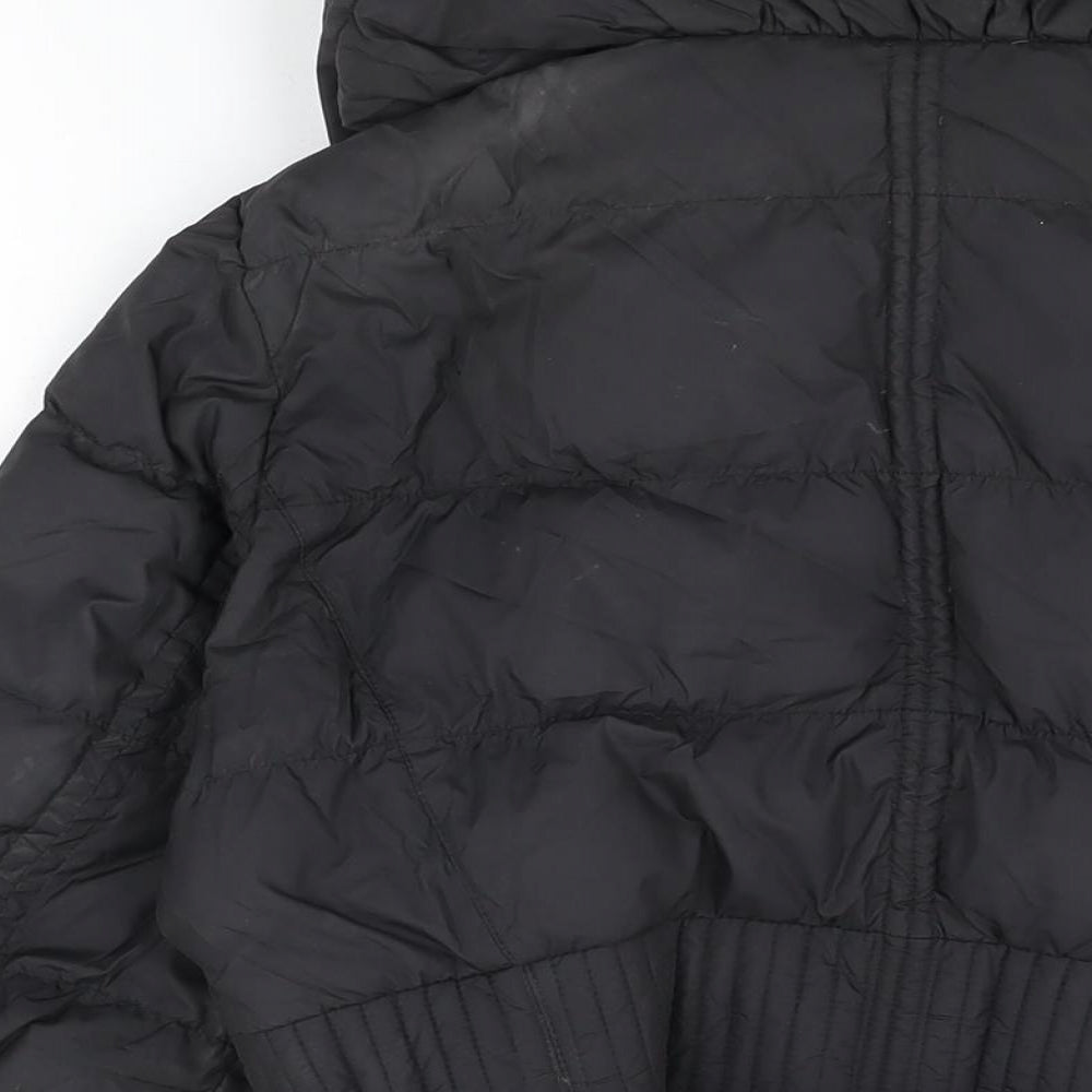 Karen Millen Womens Black Puffer Jacket Coat Size 12 Zip