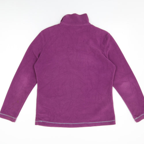 Campri Womens Purple Polyester Pullover Sweatshirt Size 12 Zip