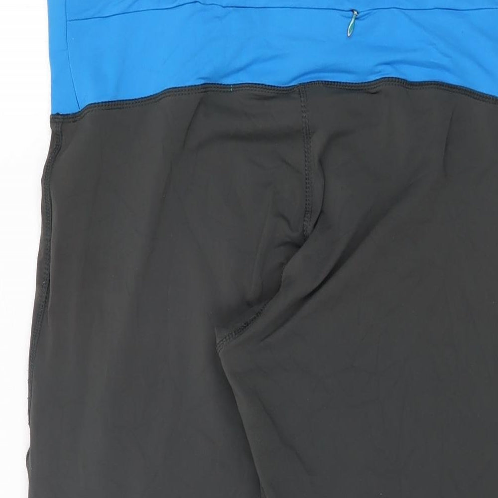 USA Pro Womens Grey Nylon Pedal Pusher Leggings Size 14 L23 in Regular Pullover