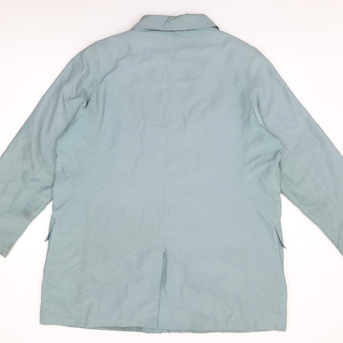 EWM Womens Blue Overcoat Coat Size 22 Zip