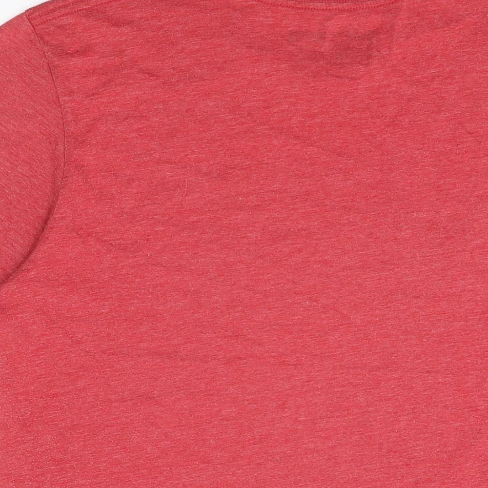 VANS Mens Red Cotton T-Shirt Size M Round Neck - Vans Off The Wall