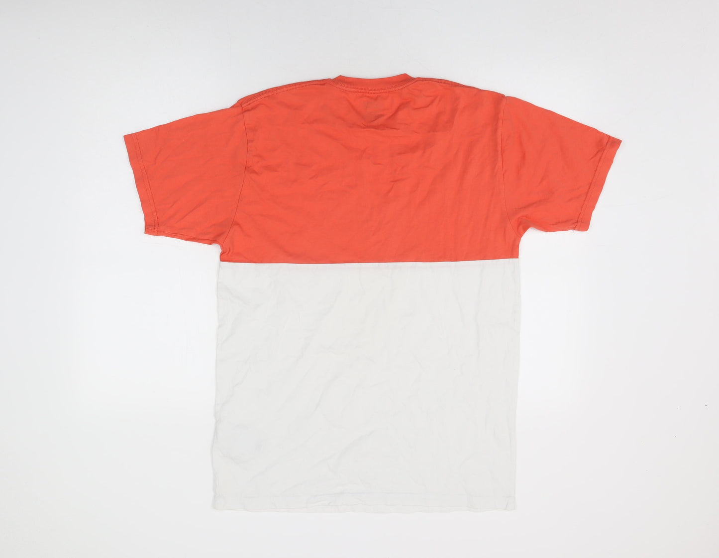 VANS Mens Orange Cotton T-Shirt Size M Round Neck