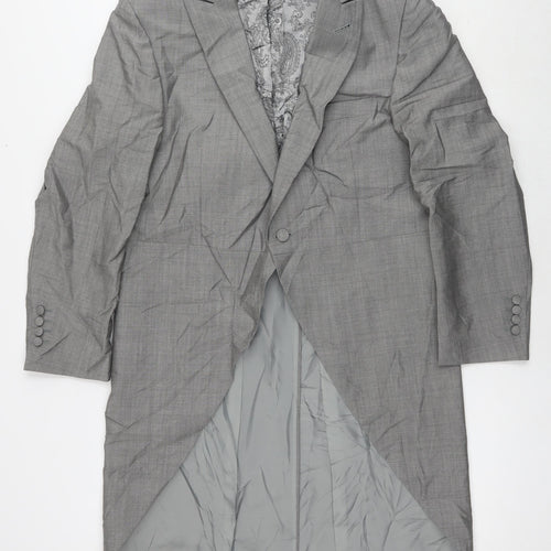 WILVORST Mens Grey Wool Tuxedo Suit Jacket Size S Regular