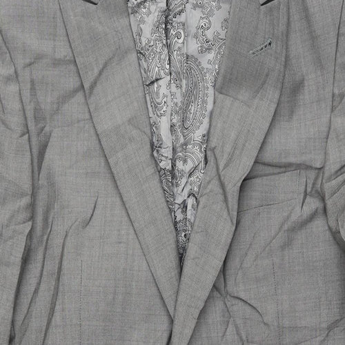 WILVORST Mens Grey Wool Tuxedo Suit Jacket Size S Regular