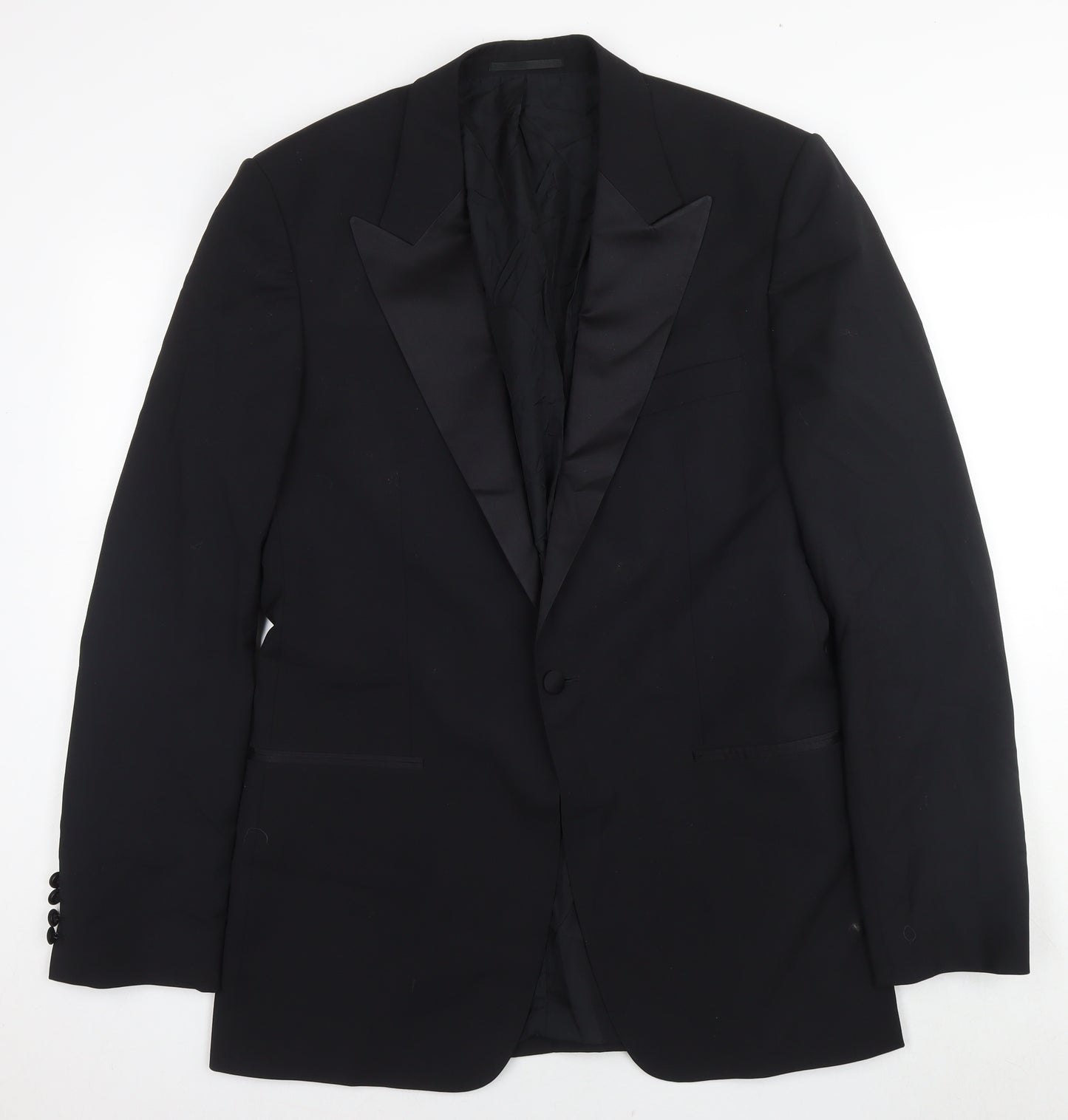 Boss Mens Black Wool Jacket Suit Jacket Size 42 Regular