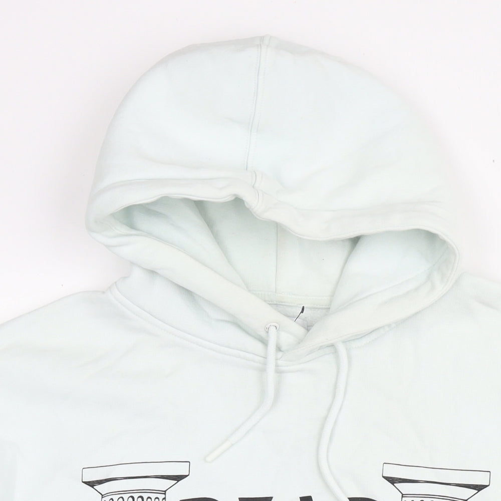 Topman Mens White Cotton Pullover Hoodie Size L - Dead Cert. Roman Detail