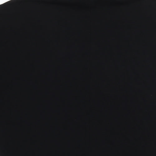 River Island Womens Black Polyester Basic T-Shirt Size 8 Roll Neck