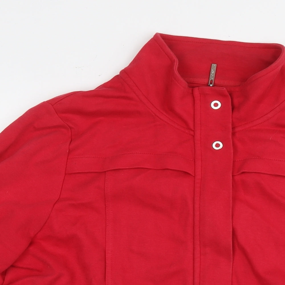 DASH Womens Red Cotton Full Zip Sweatshirt Size 20 Zip