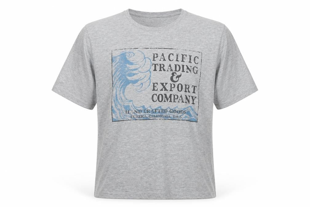 ASOS Mens Grey Polyester T-Shirt Size XL Round Neck - Pacific Trading Company Wave