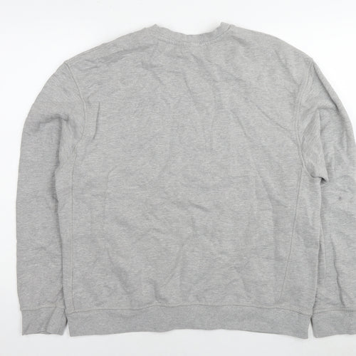 Topshop Mens Grey Cotton Pullover Sweatshirt Size M