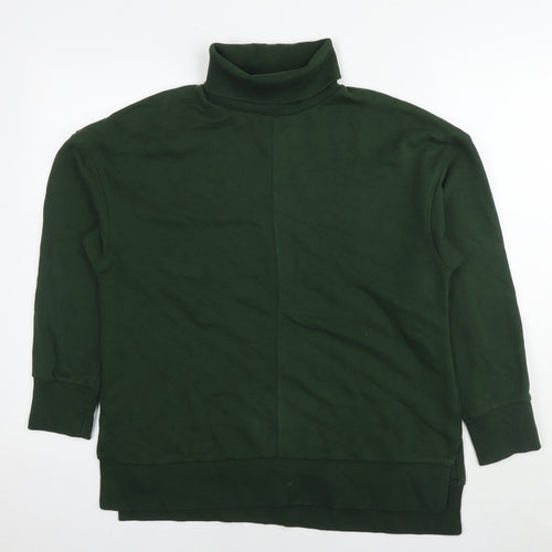 Marks and Spencer Womens Green Cotton Pullover Sweatshirt Size 14 Pullover