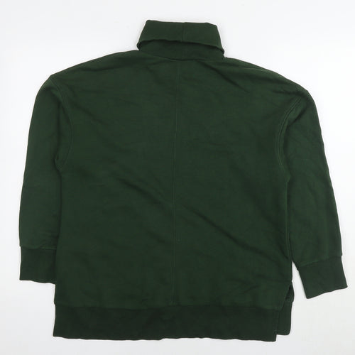 Marks and Spencer Womens Green Cotton Pullover Sweatshirt Size 14 Pullover