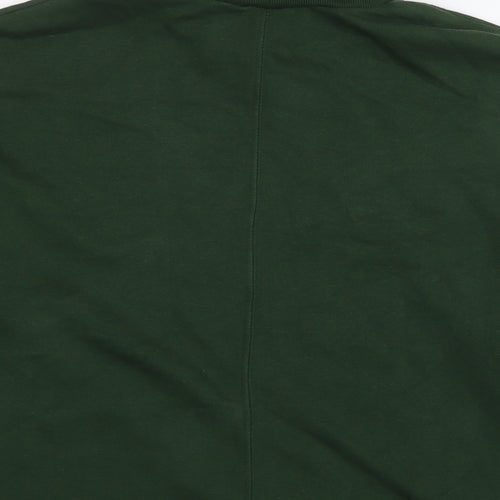 Marks and Spencer Womens Green Cotton Pullover Sweatshirt Size 14 Pullover