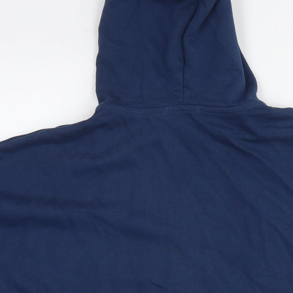 PRETTYLITTLETHING Womens Blue Cotton Full Zip Hoodie Size XS Pullover