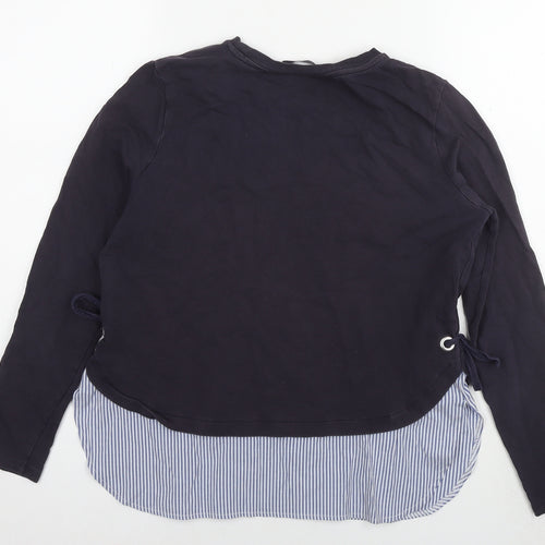 Marks and Spencer Womens Blue Cotton Pullover Sweatshirt Size 10 Pullover
