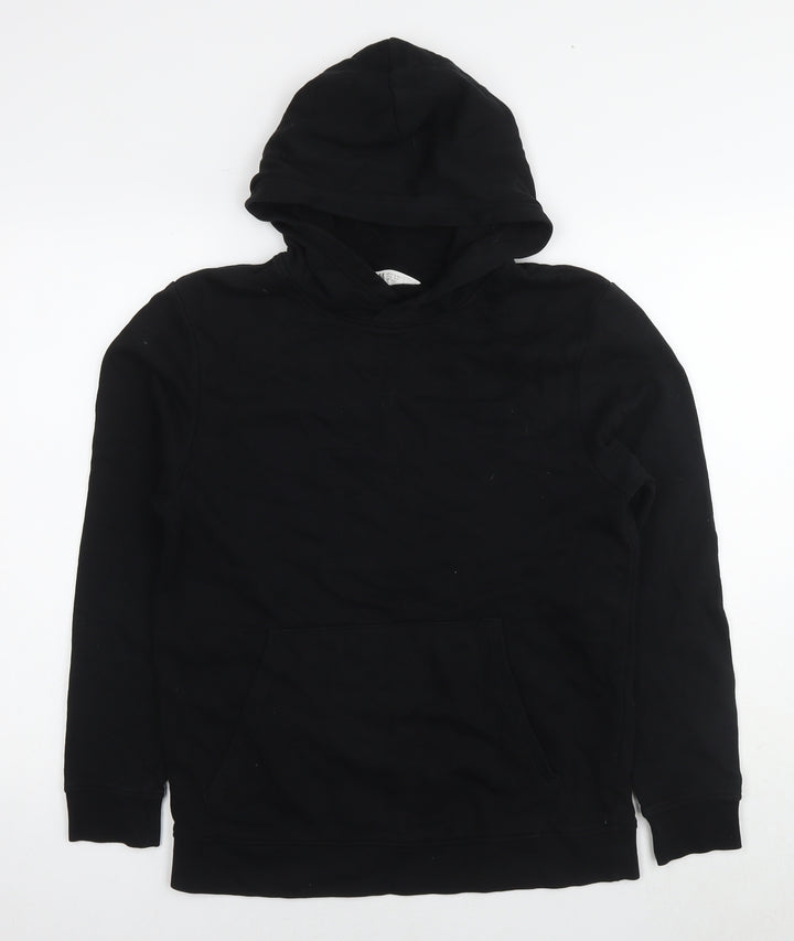 H&M Girls Black Cotton Pullover Hoodie Size 15 Years Pullover
